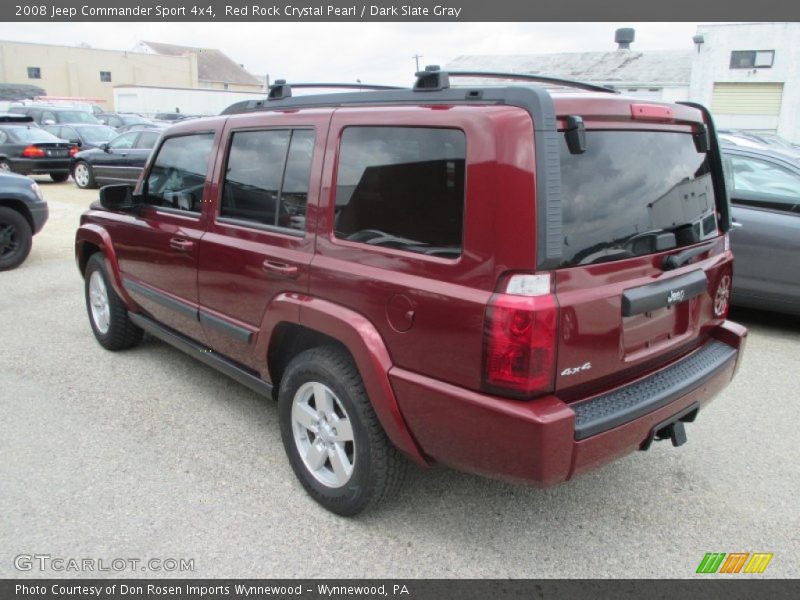 Red Rock Crystal Pearl / Dark Slate Gray 2008 Jeep Commander Sport 4x4