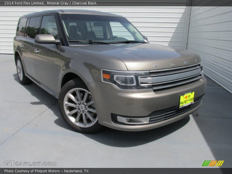 Mineral Gray / Charcoal Black 2014 Ford Flex Limited