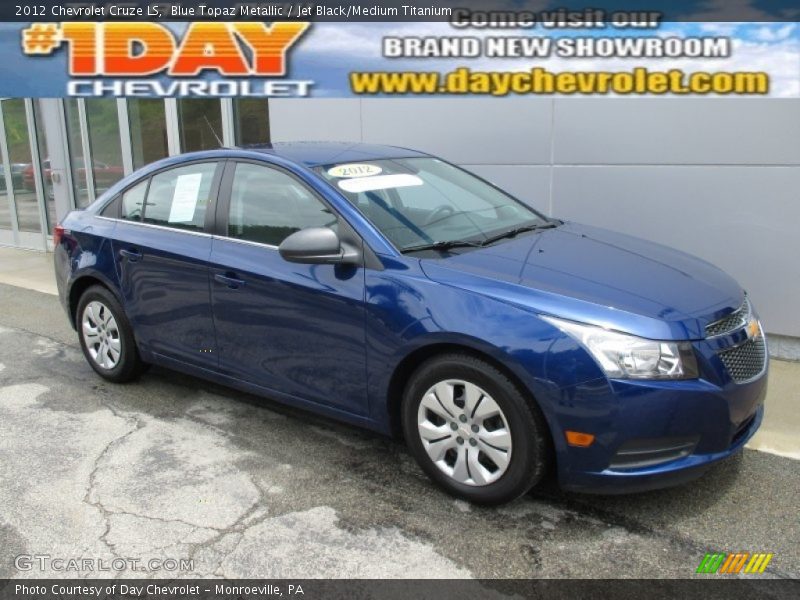 Blue Topaz Metallic / Jet Black/Medium Titanium 2012 Chevrolet Cruze LS