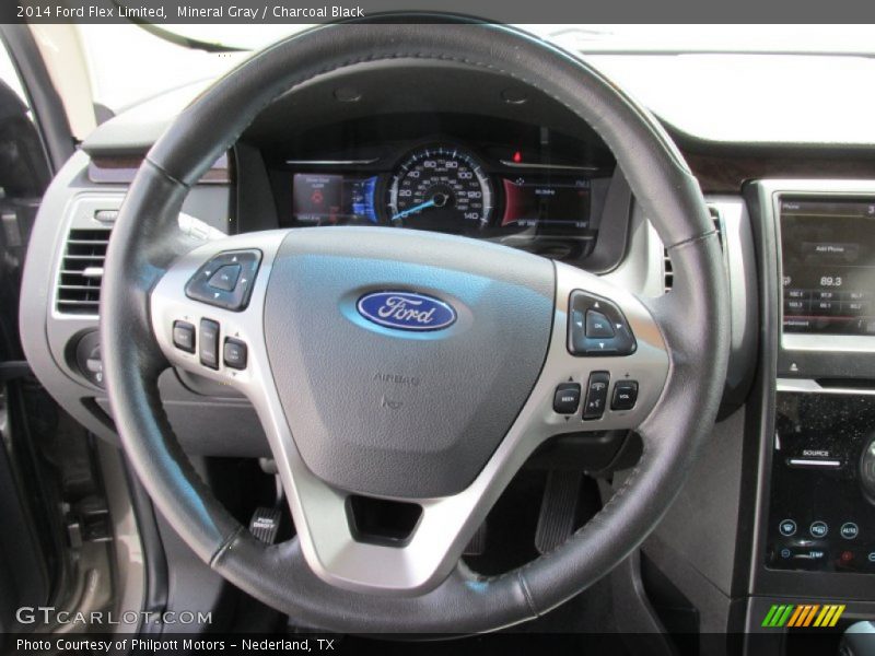 Mineral Gray / Charcoal Black 2014 Ford Flex Limited