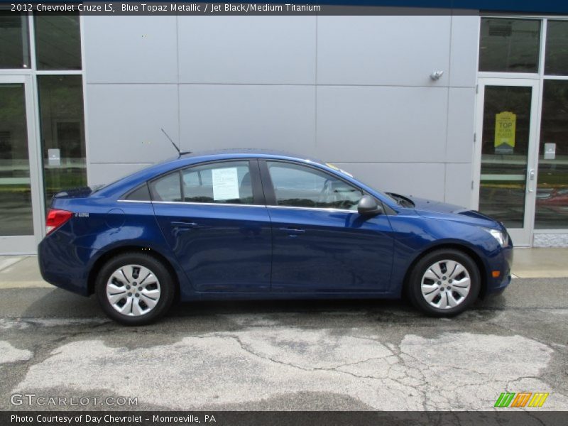 Blue Topaz Metallic / Jet Black/Medium Titanium 2012 Chevrolet Cruze LS