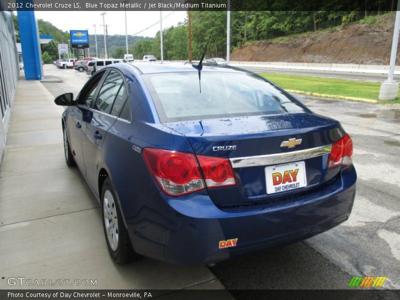 Blue Topaz Metallic / Jet Black/Medium Titanium 2012 Chevrolet Cruze LS