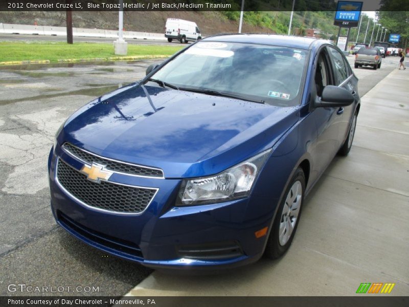 Blue Topaz Metallic / Jet Black/Medium Titanium 2012 Chevrolet Cruze LS