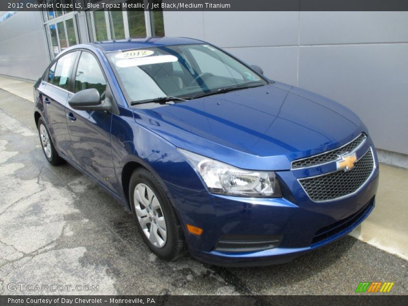 Blue Topaz Metallic / Jet Black/Medium Titanium 2012 Chevrolet Cruze LS