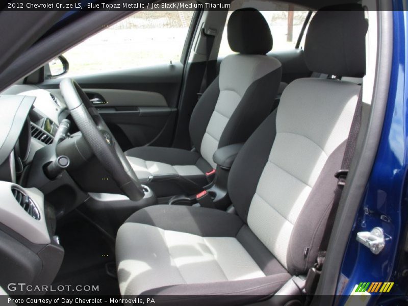 Blue Topaz Metallic / Jet Black/Medium Titanium 2012 Chevrolet Cruze LS