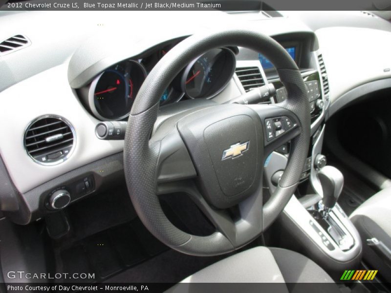 Blue Topaz Metallic / Jet Black/Medium Titanium 2012 Chevrolet Cruze LS