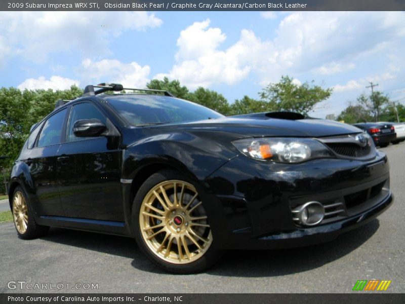 Obsidian Black Pearl / Graphite Gray Alcantara/Carbon Black Leather 2009 Subaru Impreza WRX STi