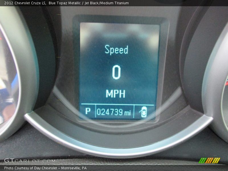 Blue Topaz Metallic / Jet Black/Medium Titanium 2012 Chevrolet Cruze LS