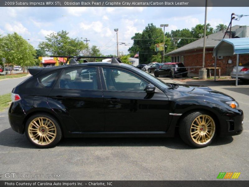 Obsidian Black Pearl / Graphite Gray Alcantara/Carbon Black Leather 2009 Subaru Impreza WRX STi