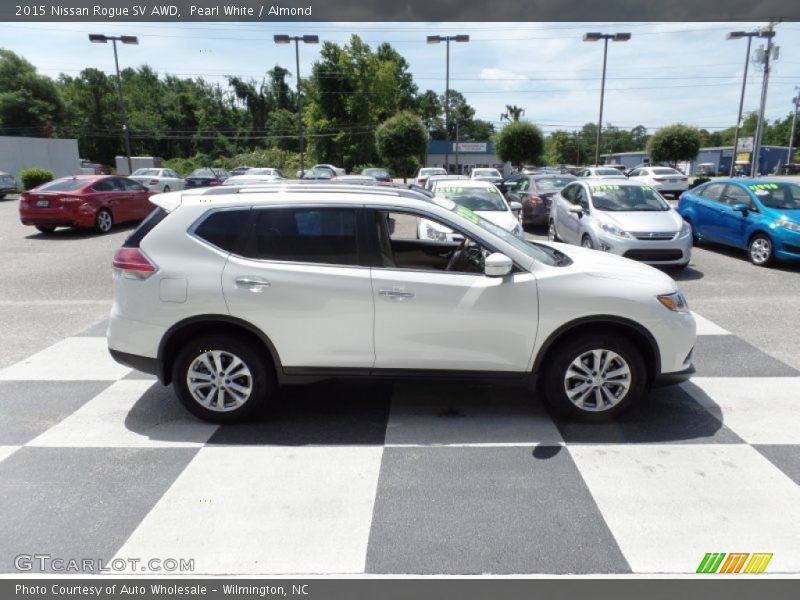 Pearl White / Almond 2015 Nissan Rogue SV AWD