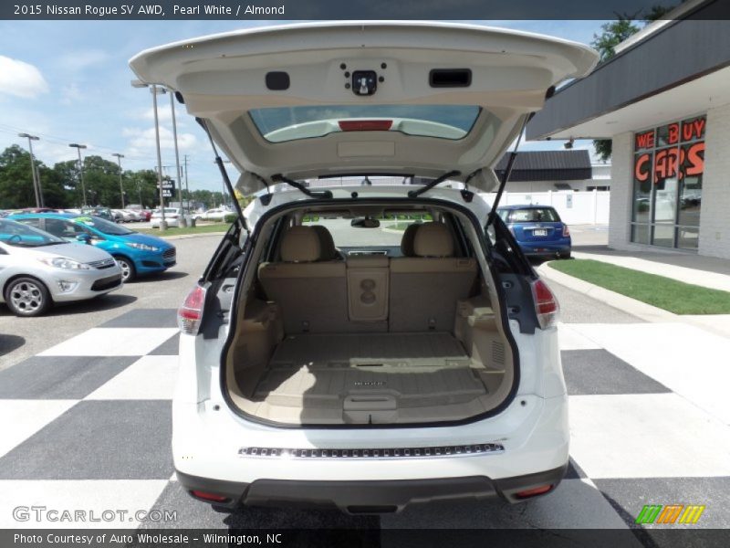 Pearl White / Almond 2015 Nissan Rogue SV AWD