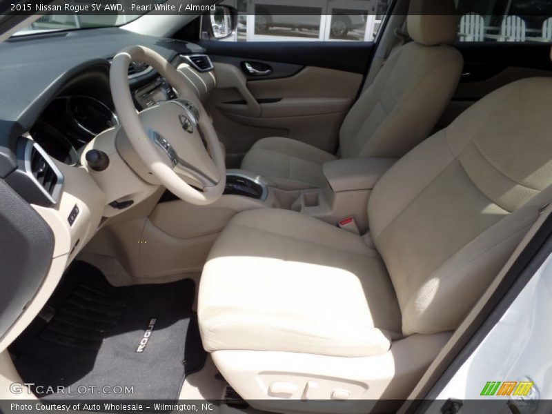 Pearl White / Almond 2015 Nissan Rogue SV AWD