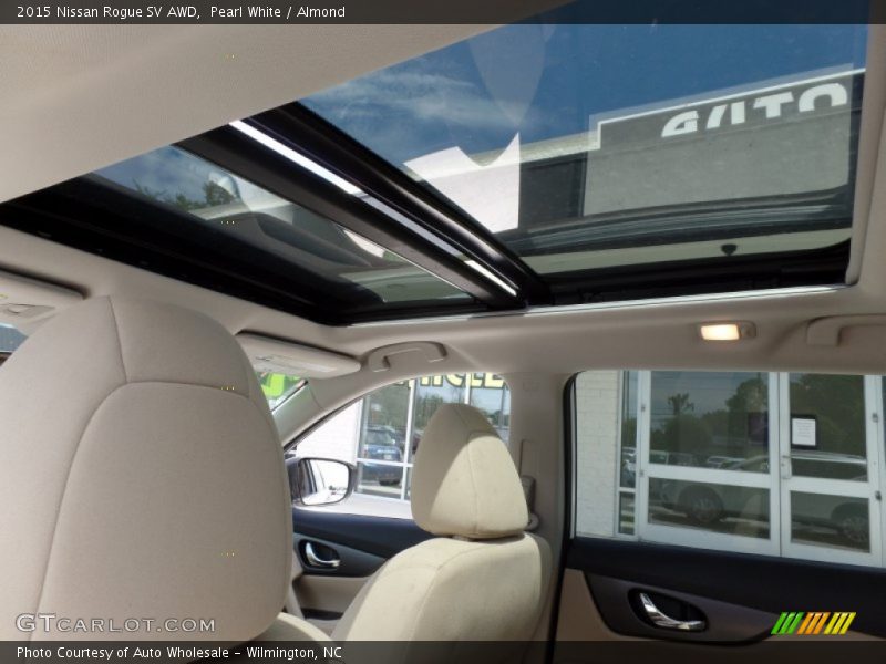 Pearl White / Almond 2015 Nissan Rogue SV AWD