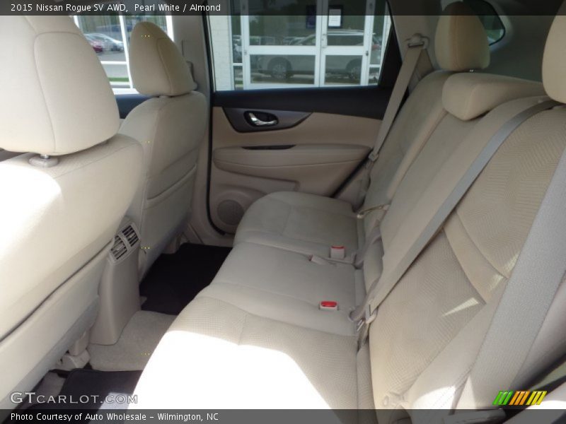 Pearl White / Almond 2015 Nissan Rogue SV AWD