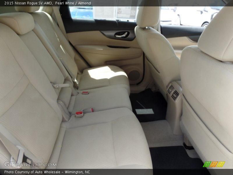 Pearl White / Almond 2015 Nissan Rogue SV AWD