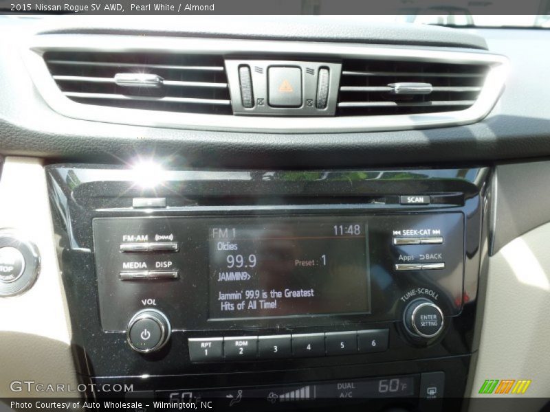 Pearl White / Almond 2015 Nissan Rogue SV AWD