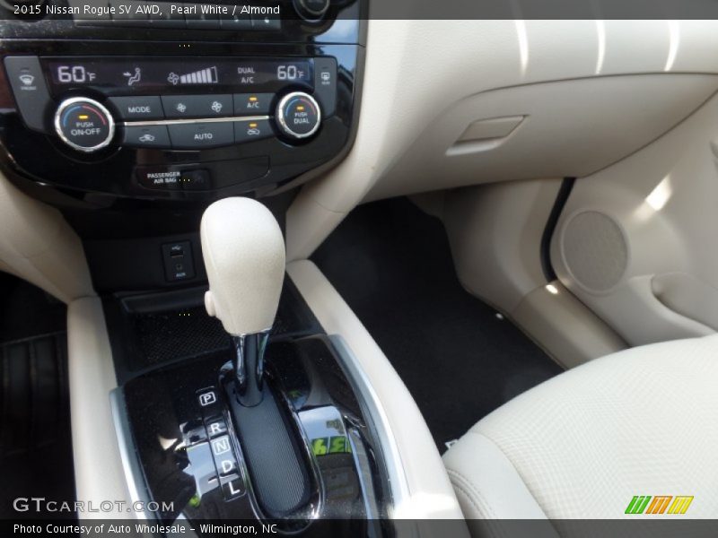 Pearl White / Almond 2015 Nissan Rogue SV AWD