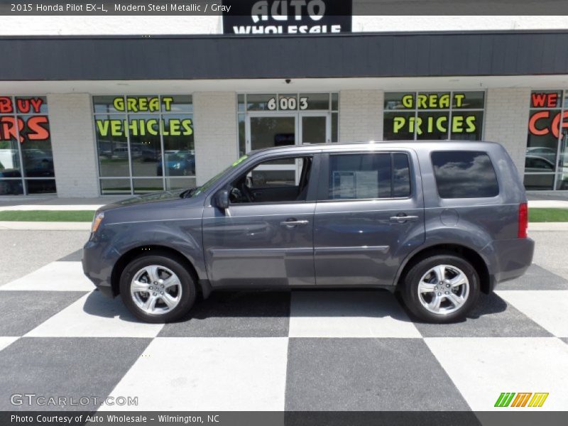 Modern Steel Metallic / Gray 2015 Honda Pilot EX-L