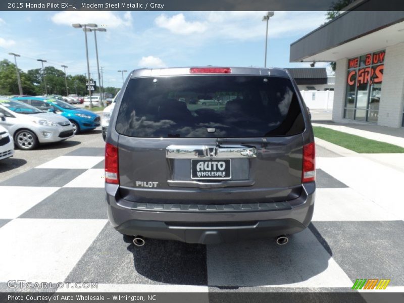 Modern Steel Metallic / Gray 2015 Honda Pilot EX-L
