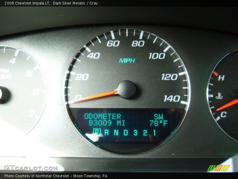 Dark Silver Metallic / Gray 2008 Chevrolet Impala LT