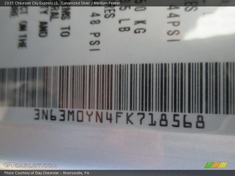 Galvanized Silver / Medium Pewter 2015 Chevrolet City Express LS