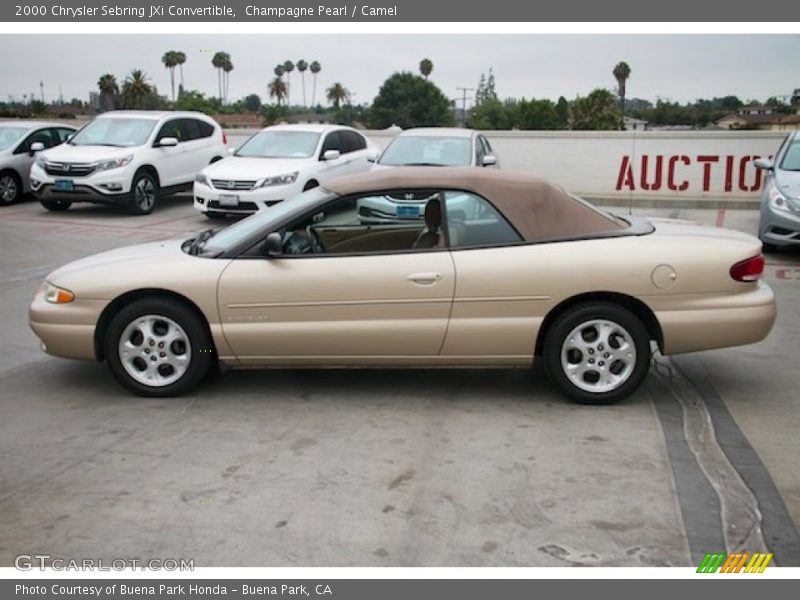 Champagne Pearl / Camel 2000 Chrysler Sebring JXi Convertible