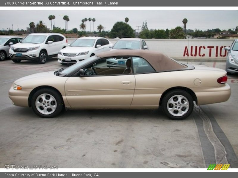 Champagne Pearl / Camel 2000 Chrysler Sebring JXi Convertible