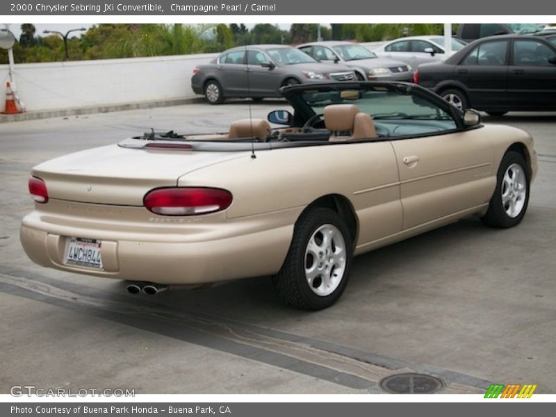 Champagne Pearl / Camel 2000 Chrysler Sebring JXi Convertible