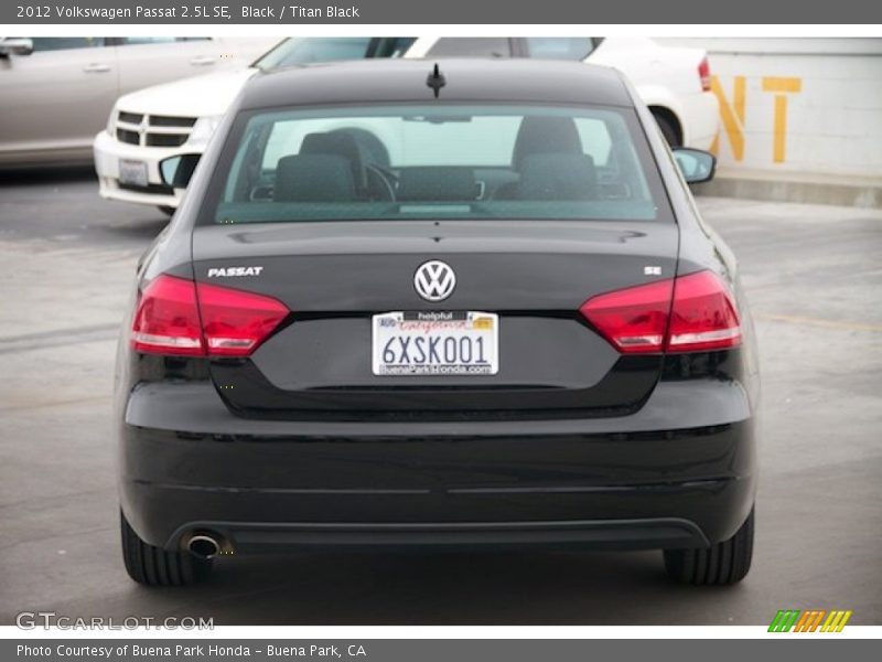 Black / Titan Black 2012 Volkswagen Passat 2.5L SE