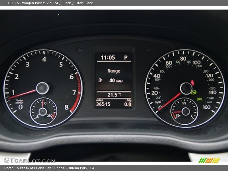 Black / Titan Black 2012 Volkswagen Passat 2.5L SE