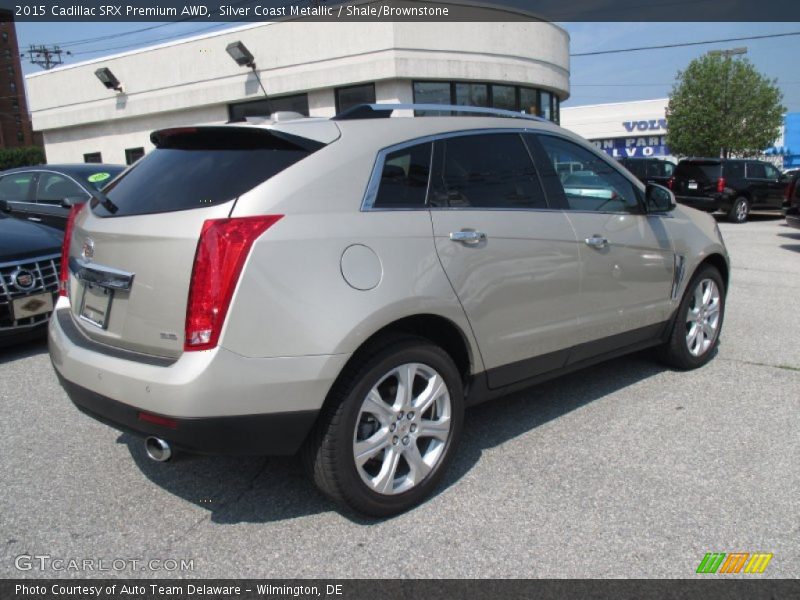 Silver Coast Metallic / Shale/Brownstone 2015 Cadillac SRX Premium AWD