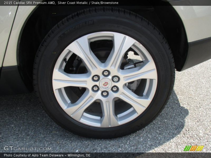 Silver Coast Metallic / Shale/Brownstone 2015 Cadillac SRX Premium AWD