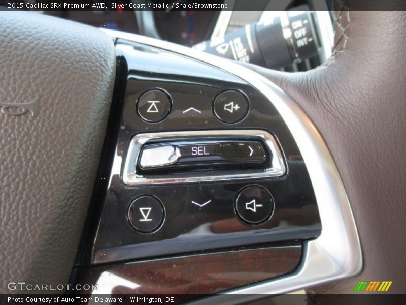 Silver Coast Metallic / Shale/Brownstone 2015 Cadillac SRX Premium AWD
