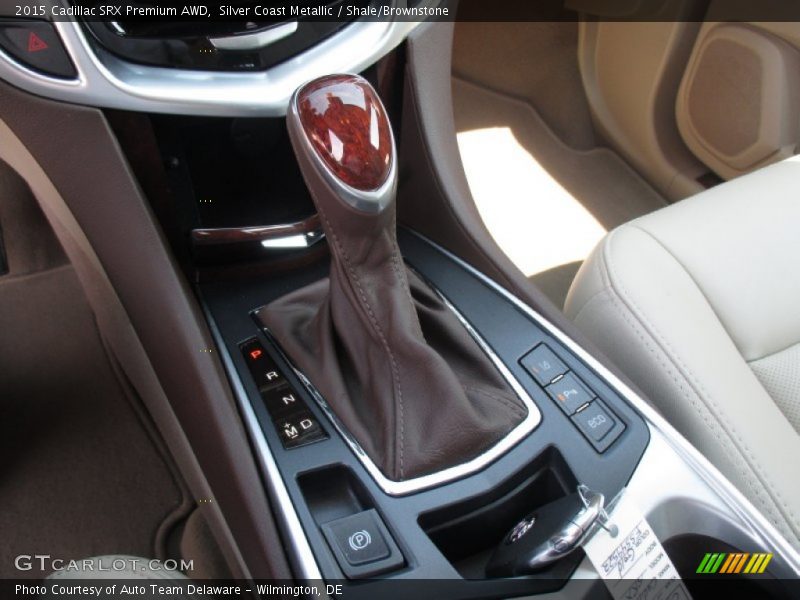 Silver Coast Metallic / Shale/Brownstone 2015 Cadillac SRX Premium AWD