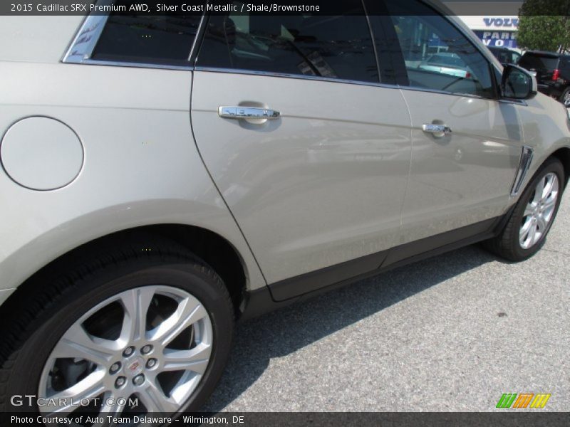 Silver Coast Metallic / Shale/Brownstone 2015 Cadillac SRX Premium AWD