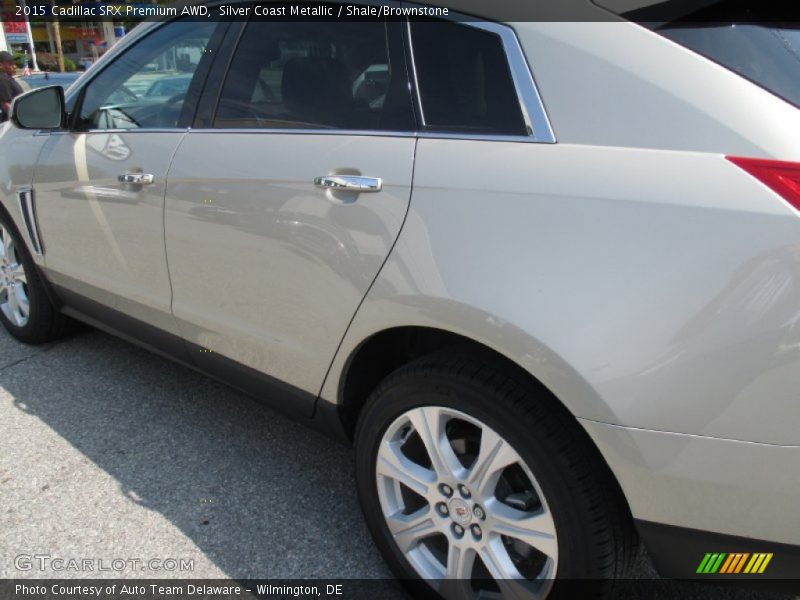 Silver Coast Metallic / Shale/Brownstone 2015 Cadillac SRX Premium AWD