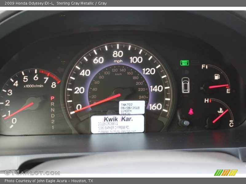 Sterling Gray Metallic / Gray 2009 Honda Odyssey EX-L