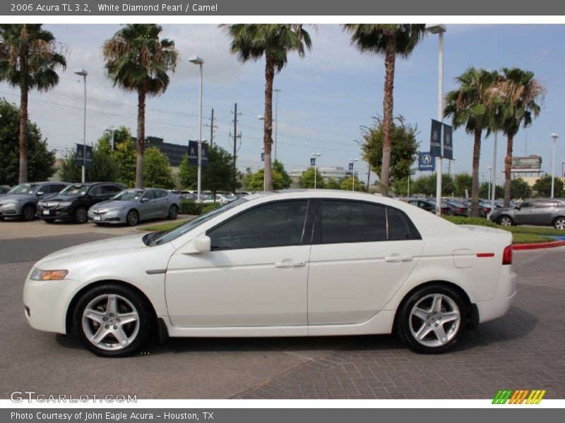 White Diamond Pearl / Camel 2006 Acura TL 3.2