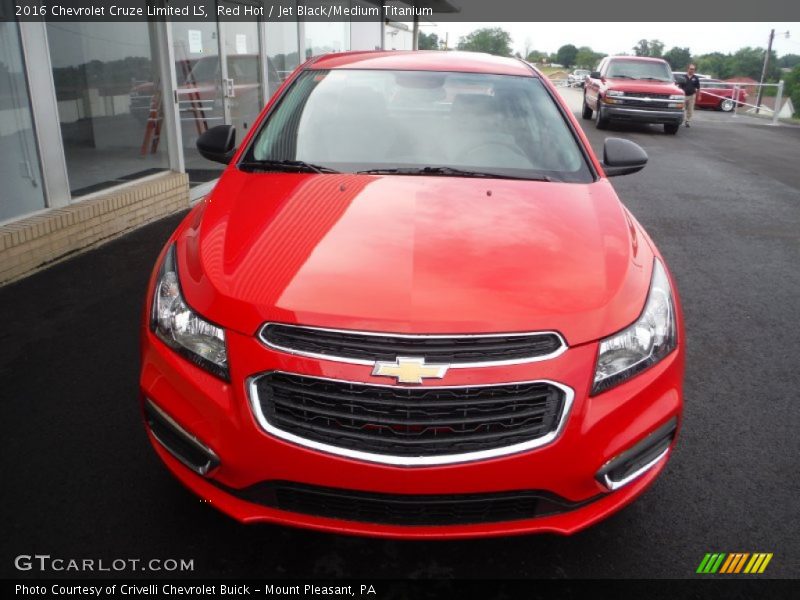 Red Hot / Jet Black/Medium Titanium 2016 Chevrolet Cruze Limited LS