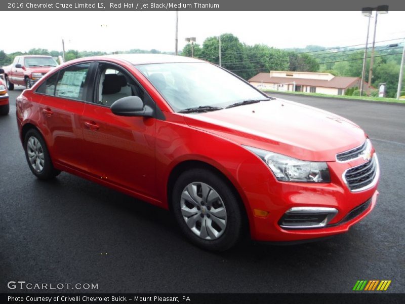 Red Hot / Jet Black/Medium Titanium 2016 Chevrolet Cruze Limited LS