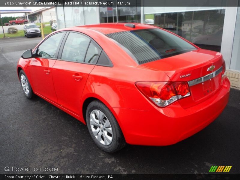 Red Hot / Jet Black/Medium Titanium 2016 Chevrolet Cruze Limited LS