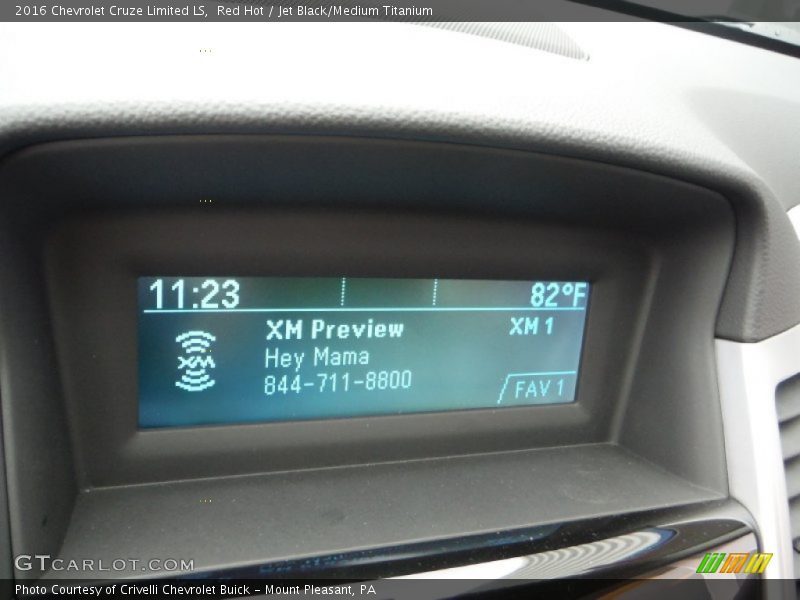 Red Hot / Jet Black/Medium Titanium 2016 Chevrolet Cruze Limited LS