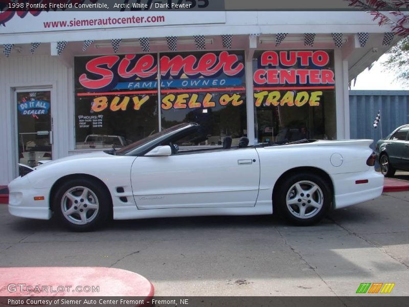 Arctic White / Dark Pewter 1998 Pontiac Firebird Convertible
