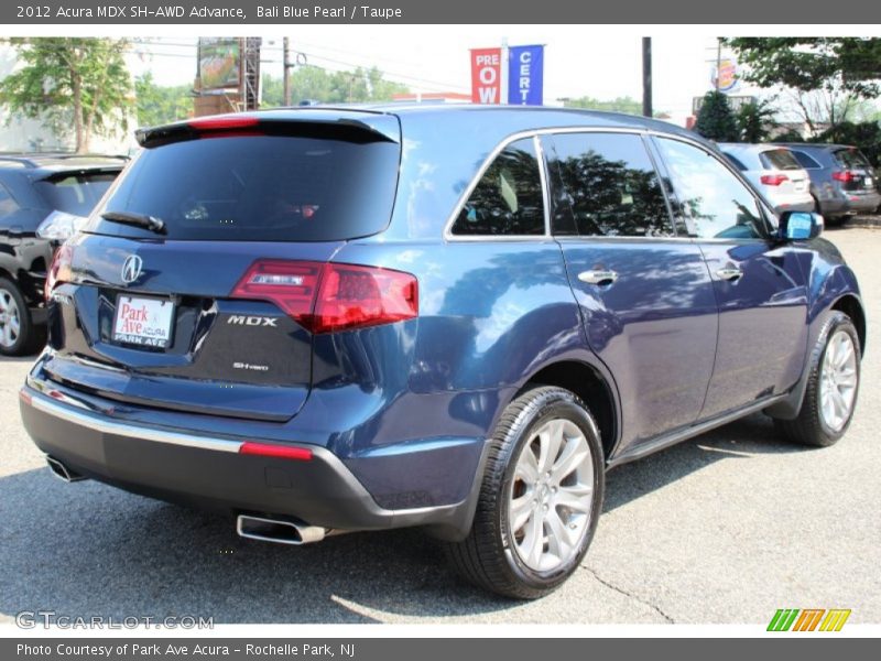 Bali Blue Pearl / Taupe 2012 Acura MDX SH-AWD Advance