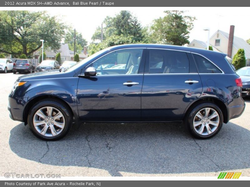 Bali Blue Pearl / Taupe 2012 Acura MDX SH-AWD Advance