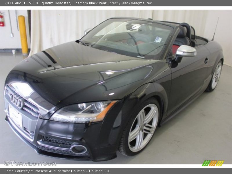 Phantom Black Pearl Effect / Black/Magma Red 2011 Audi TT S 2.0T quattro Roadster