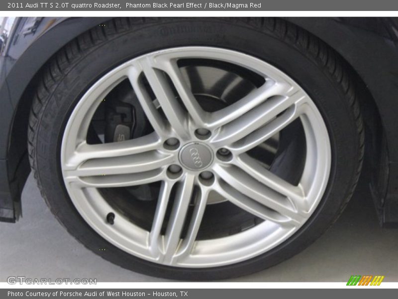 Phantom Black Pearl Effect / Black/Magma Red 2011 Audi TT S 2.0T quattro Roadster