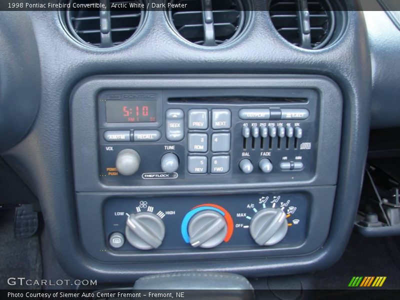 Arctic White / Dark Pewter 1998 Pontiac Firebird Convertible