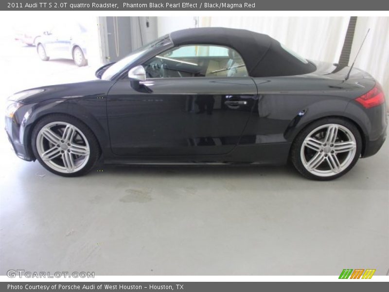 Phantom Black Pearl Effect / Black/Magma Red 2011 Audi TT S 2.0T quattro Roadster