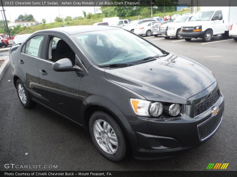 Ashen Gray Metallic / Jet Black/Dark Titanium 2015 Chevrolet Sonic LT Sedan